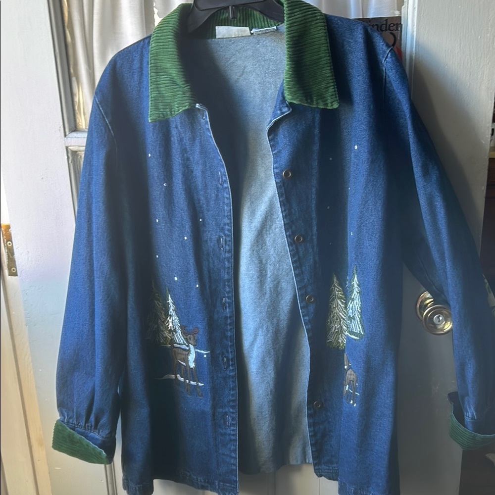 denim jacket / runs big